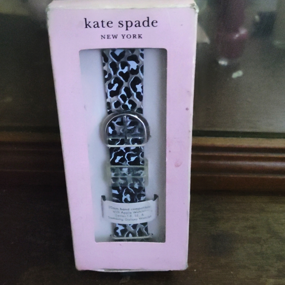Kate Spade watch band new in box never used gray white and black